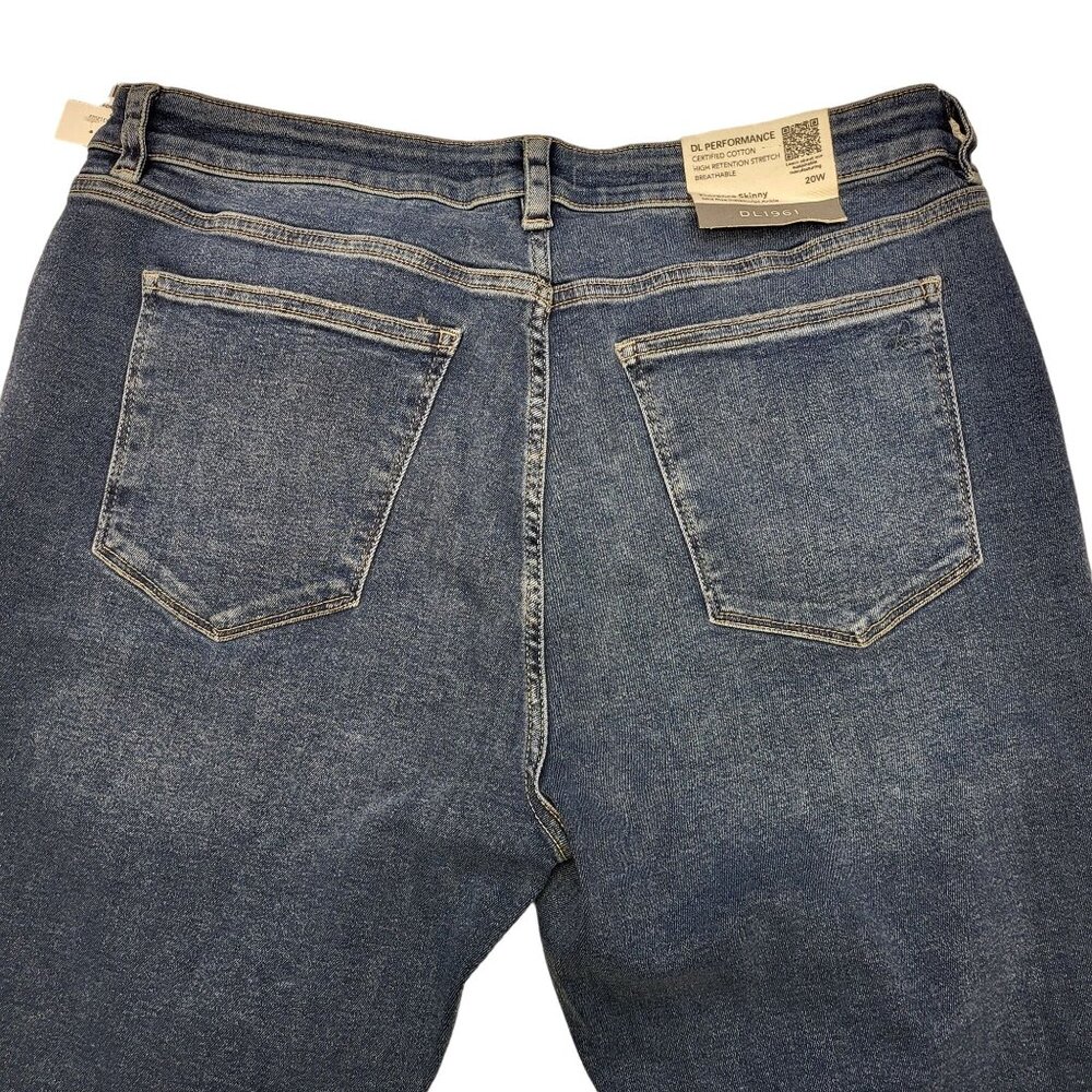 DL1961 Women's Skinny Ripped Jeans Mid Rise Stretch Denim Size 20W NWT - Picture 4 of 16